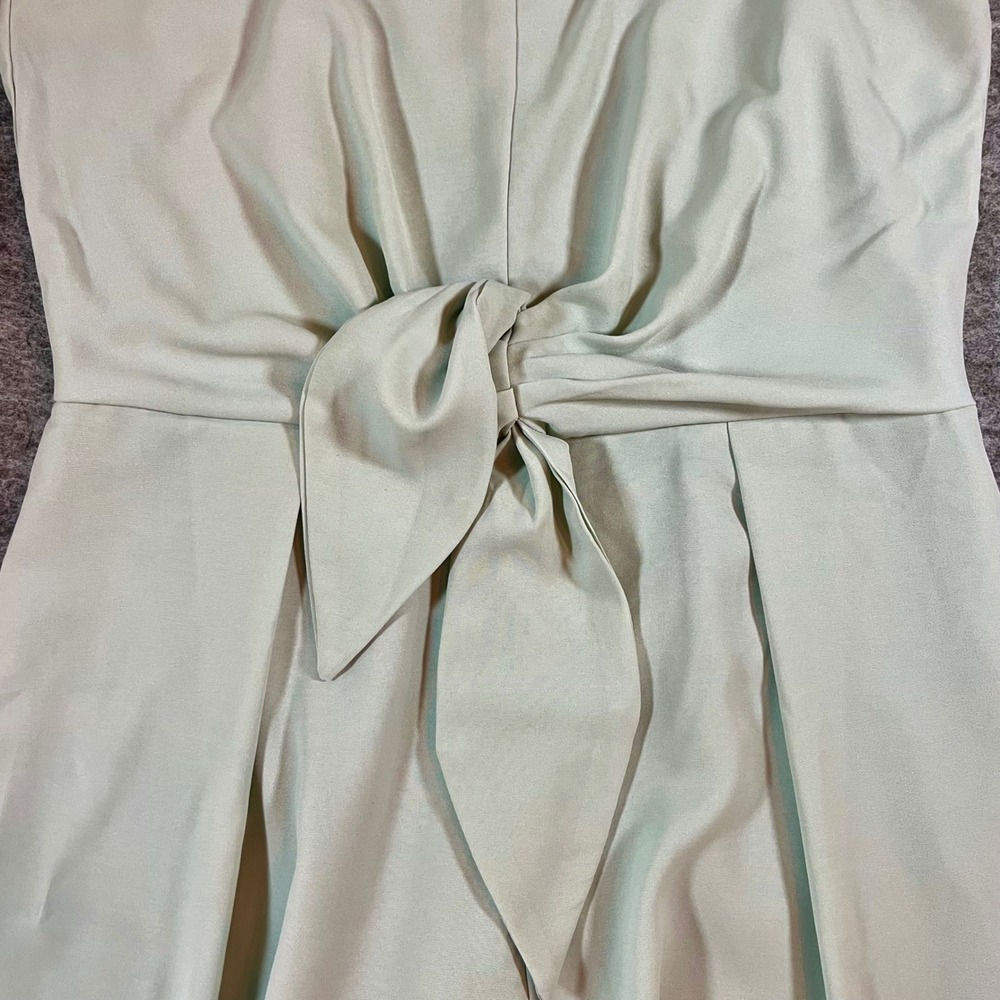 She + Sky Romper Womens Medium Sage Green Tie Front Preppy Romantic Boho Shorts - Picture 4 of 11
